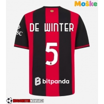 Moške Nogometnih dresov AC Milan Koni De Winter #5 Domači 2026-27 Kratki rokavi